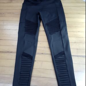 CVG black moto leggings